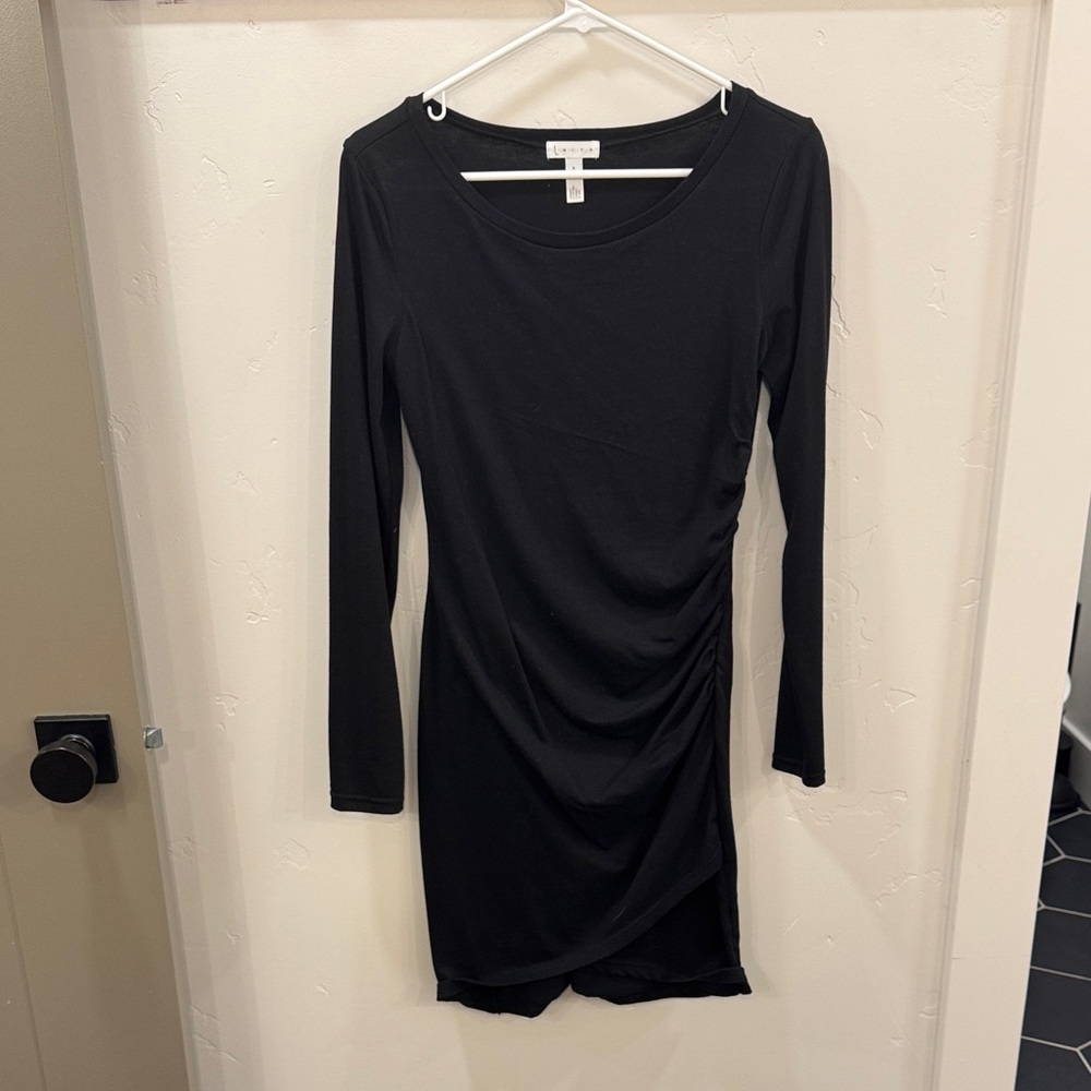 Leith Medium Black Long Sleeve Dress